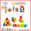 100 PCS Cubos de madera coloridos de 2cm